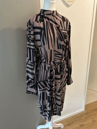 Damen Kleid mit Muster schwarz/beige von Fynch Hatton Gr. 38