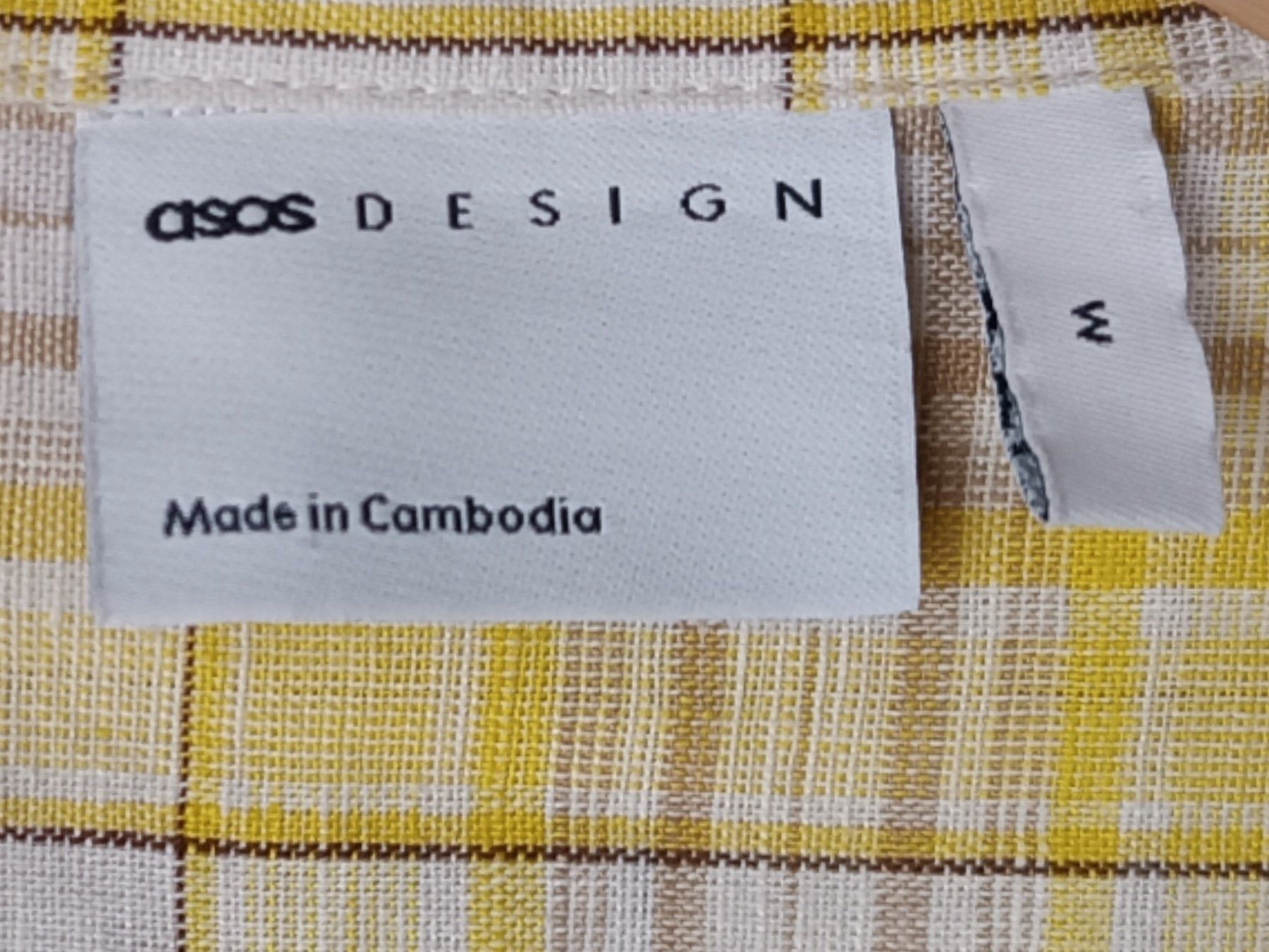 Asos Camicie: ASOS Leinenhemd gelb-kariert Gr. M – Usato da Suhr venduto da Restwert_Suhr 5