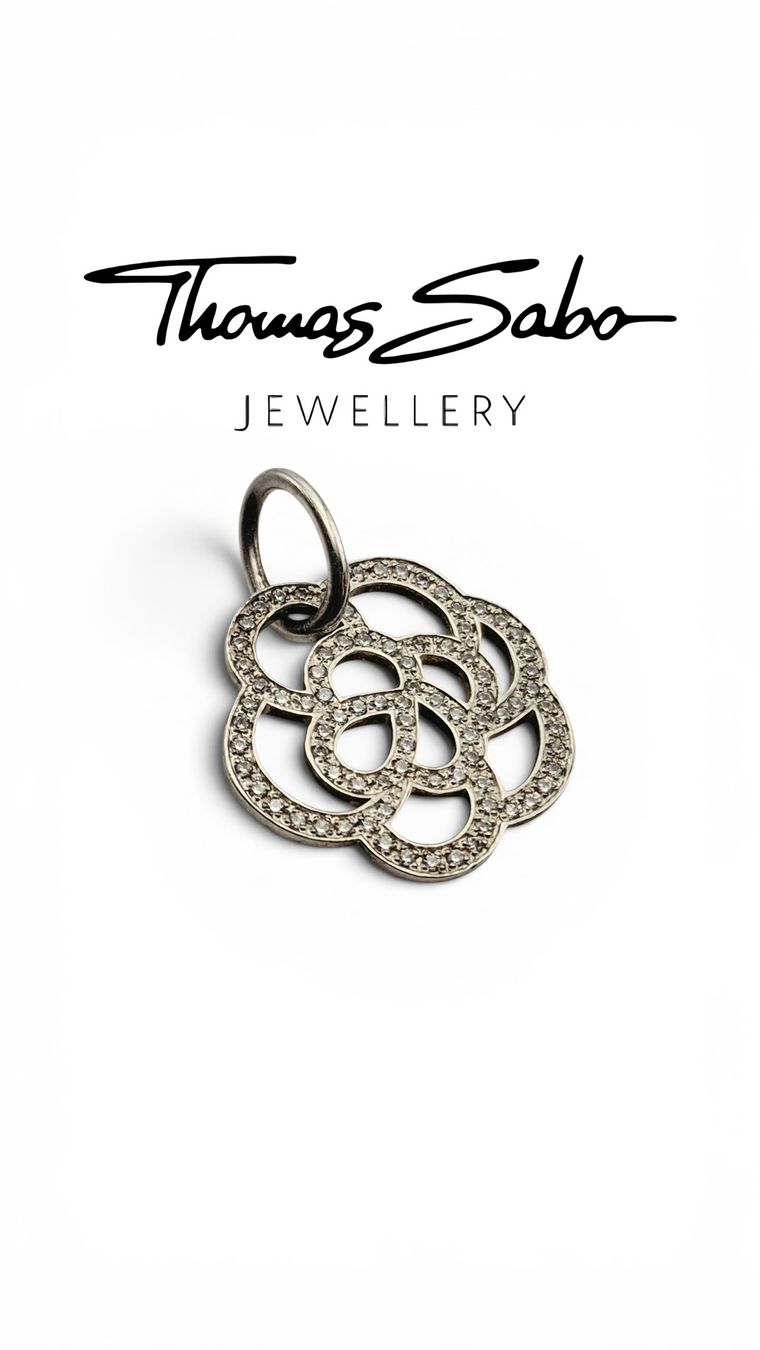 Thomas Sabo Pendentifs: Pendentif Thomas Sabo Openwork Flower Argent 925 & CZ – D'occasion à Clarens par Rimany