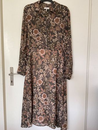 CINQUE Midi Kleid Gr 38 braun mit Taschen