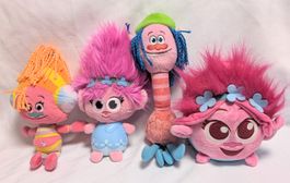 4er Set - Dream Works - Trolls -  Plüschtier - Plüsch Figur