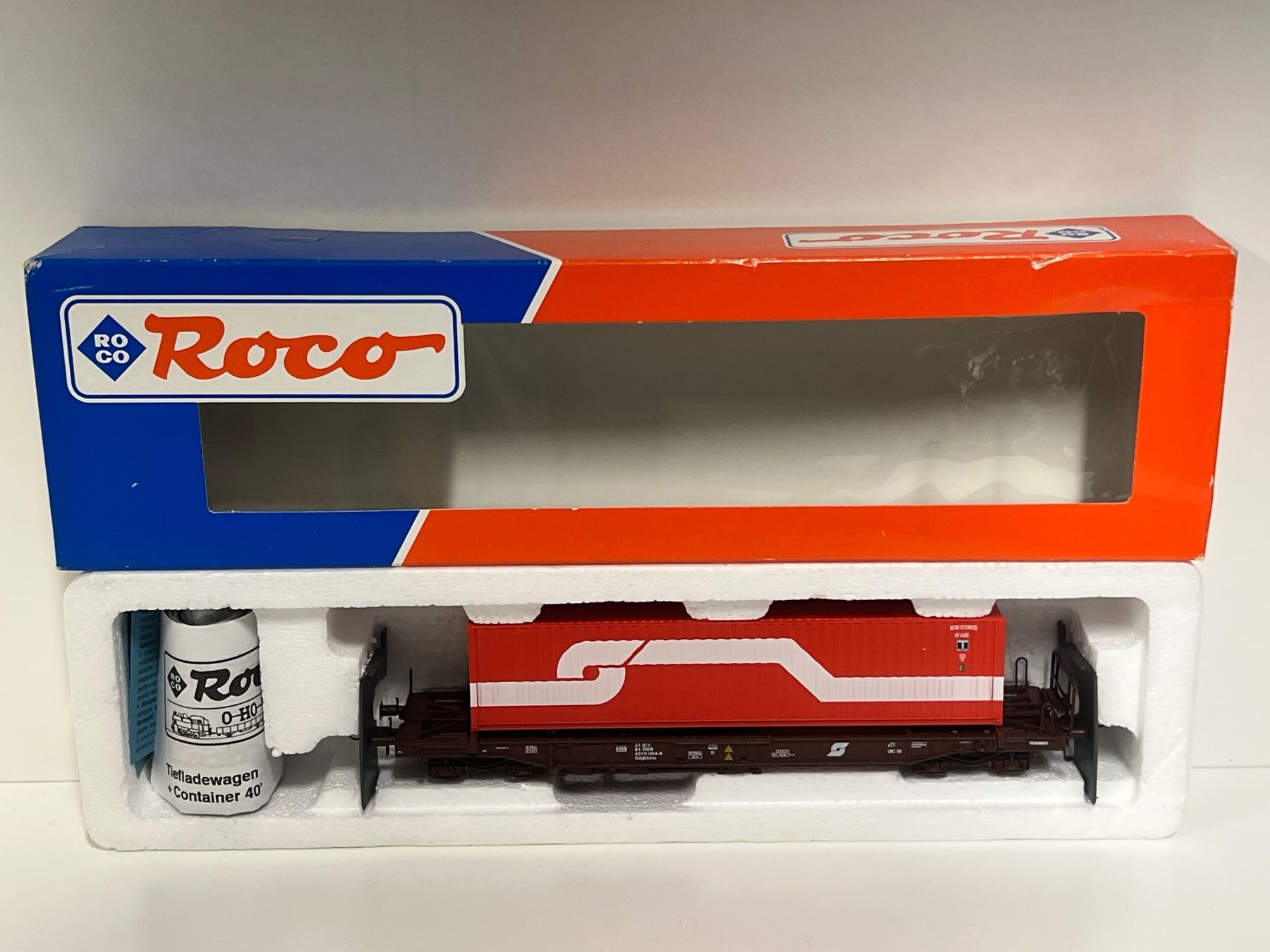 Roco Modellini di ferrovie: Roco 46573 Containertragwagen ÖBB – Nuovo e nell'imballaggio originale da Geroldswil venduto da TopTrain54 1