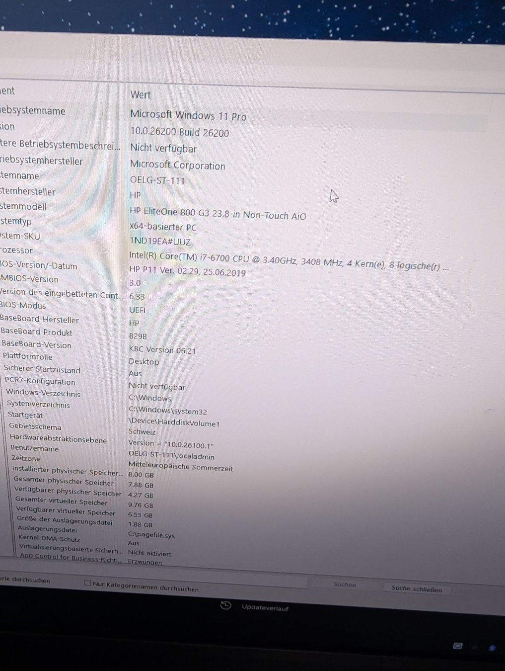 Hewlett Packard PC: HP EliteOne 800 G3 23.8" AiO PC – Usato da Wohlen AG venduto da GrillKing11 4