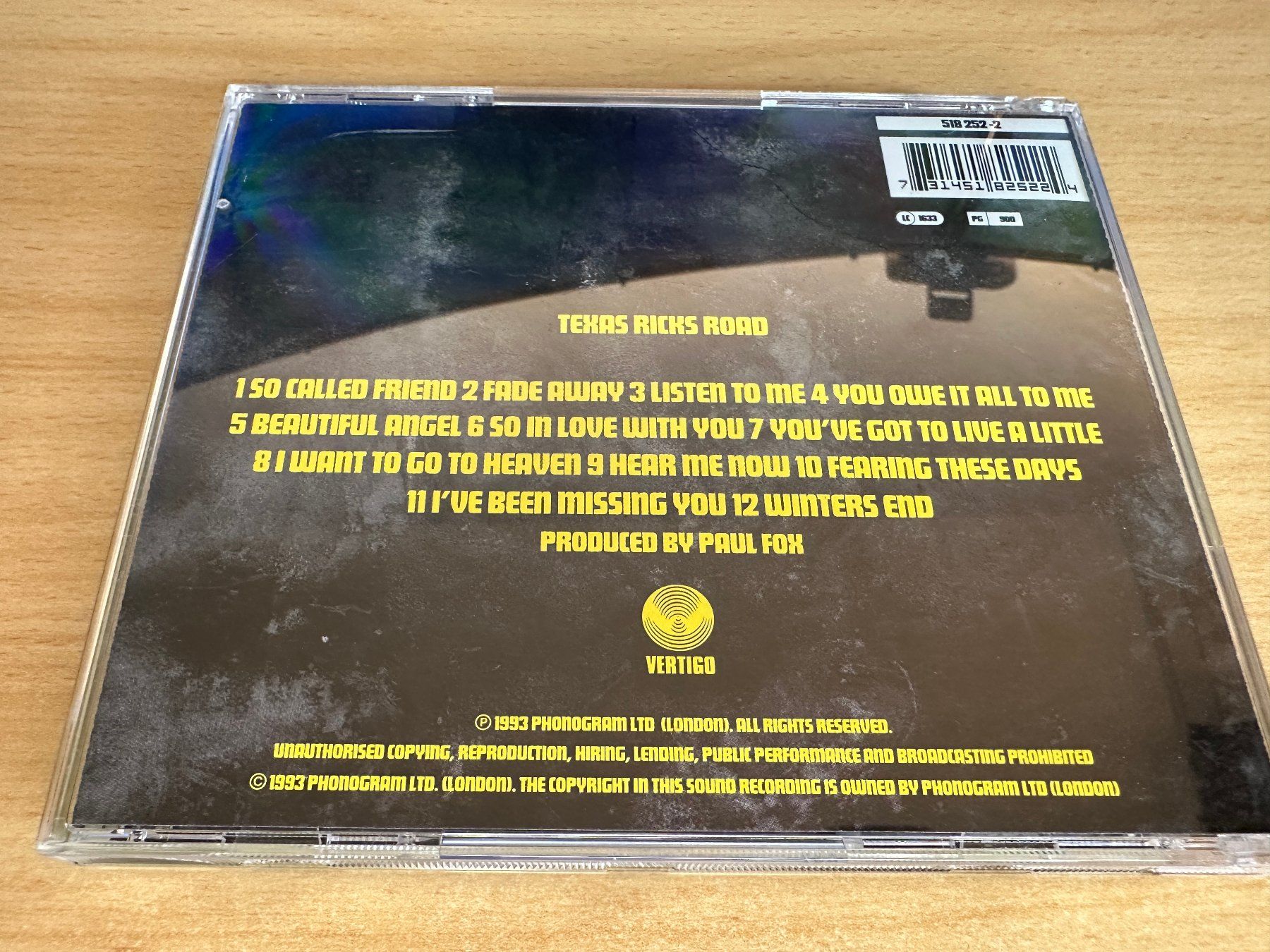 CD: Texas – Ricks Road – Usato da Rikon im Tösstal venduto da Alpenmutz 1