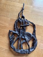 Massive signierte Bronze Skulptur Drachentöter Bernhard