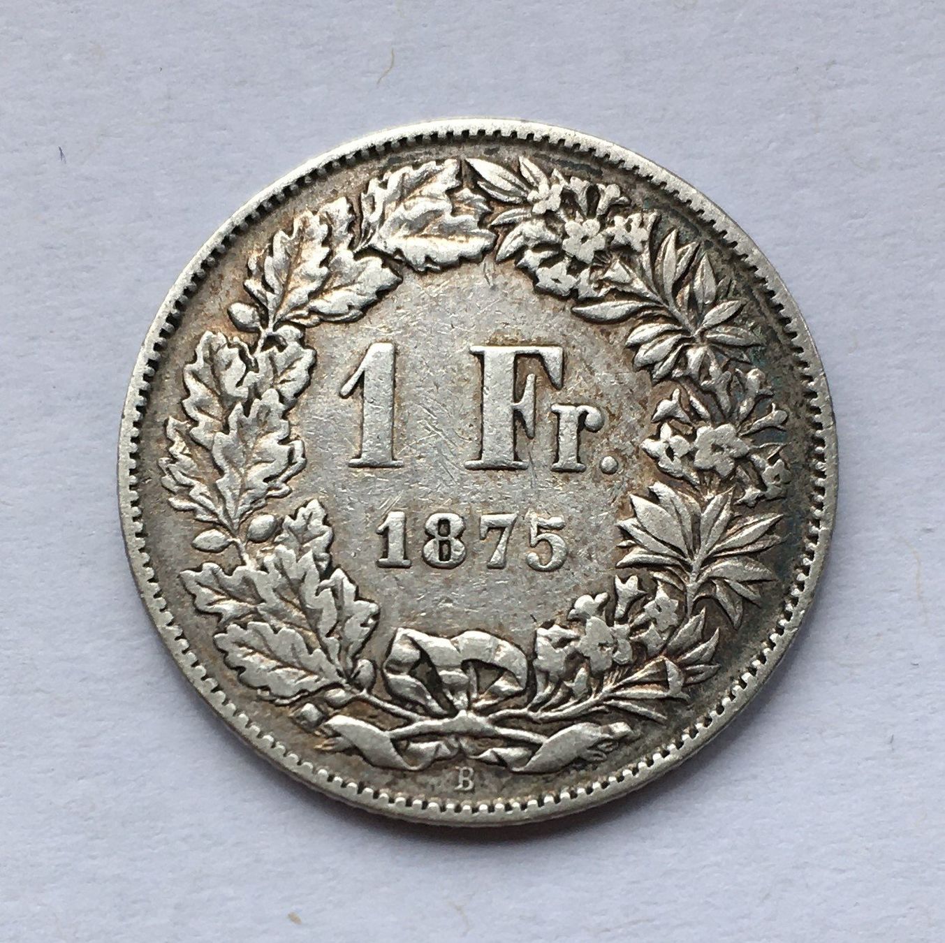 Tutti le monete: 1875 1 Franken ss+ – Usato da Kirchberg SG venduto da Helveticus00