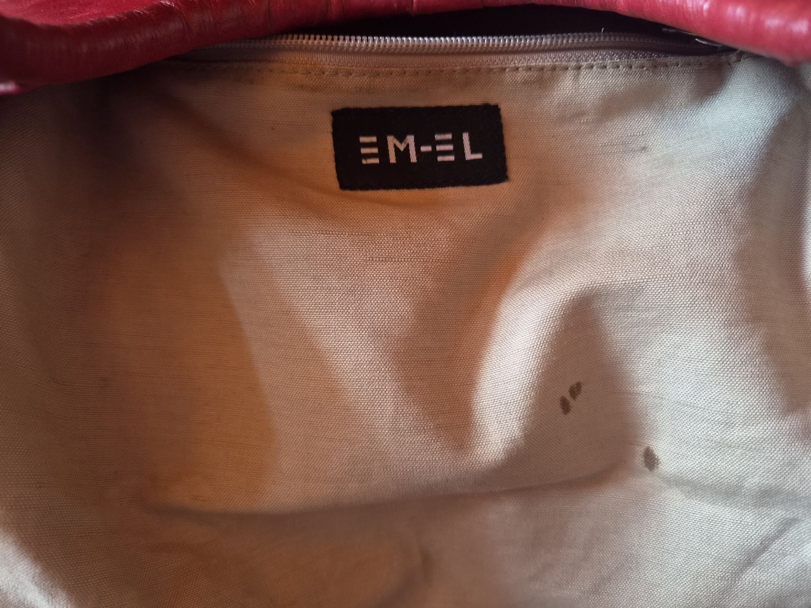 Borse da donna: Schöne EM-EL Schultertasche Leder Rot Blumenmuster  – Usato da Wattwil venduto da tannenmeise73 5