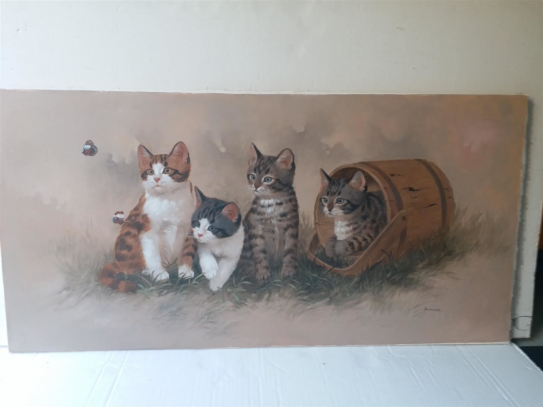 Gemälde: Busdee "Katzen" Gemälde – Gebraucht aus Zürich von Galerie-Kunst