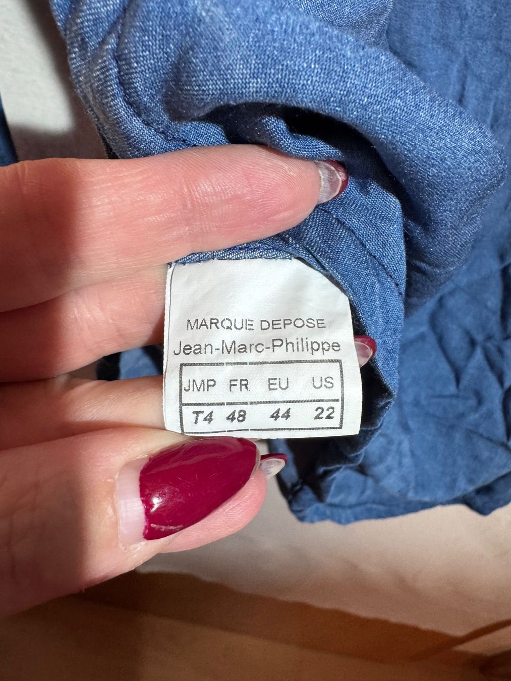 Camicette: Blaue Bluse von JMP Gr. 44 100% Viskose – Usato da Grosswangen venduto da SALE_SALE_SALE 3