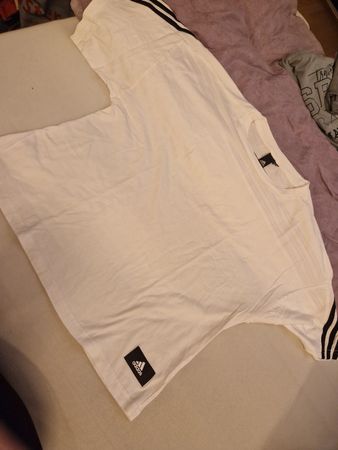 Original Adidas T-Shirt Damen, Weiss, Gr. M -