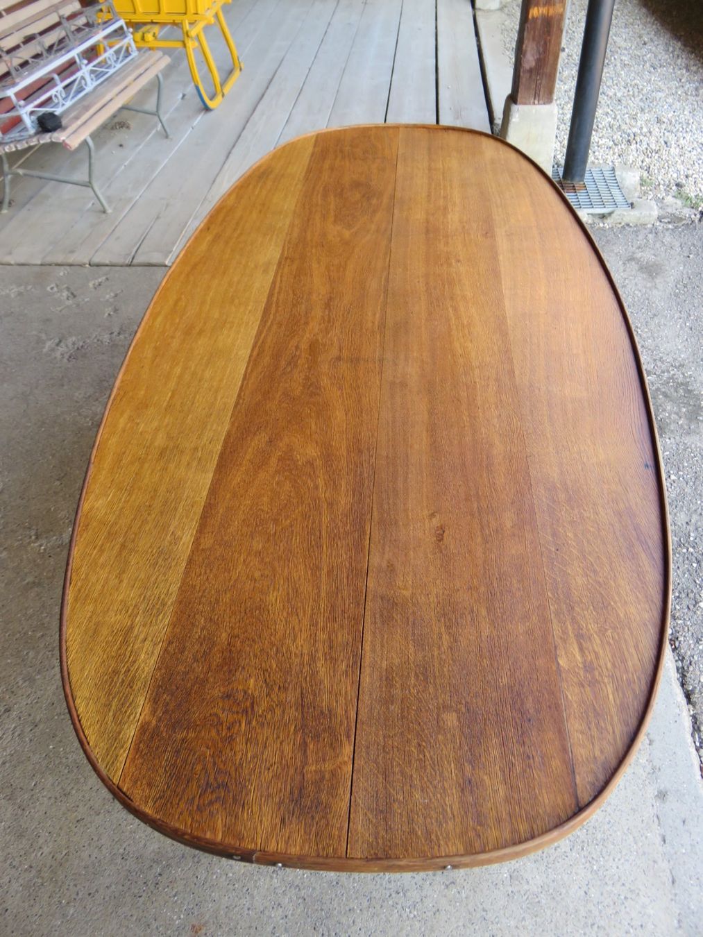 Tables: antiker Eichen-Tisch Dampfschiff Unterwalden 1902 – D'occasion à Ruswil par Mfladibus 1