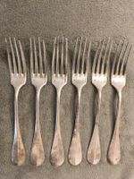 6 edle Christofle Gabeln – Versilbert – Klassisches Design