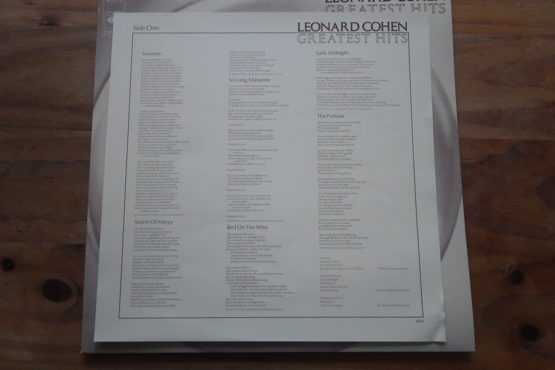 Schallplatten: LEONARD COHEN - GREATEST HITS - VINYL LP – Gebraucht aus Basel von Patiscat 7