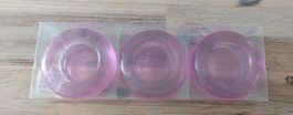Neues 3er Set Teelichthalter rosa aus Glas