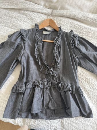 Neo Noir graue Bluse Grösse S-M
