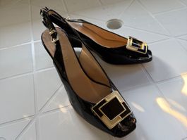 Scarpe slingback vernice nera taglia 41 quasi nuove
