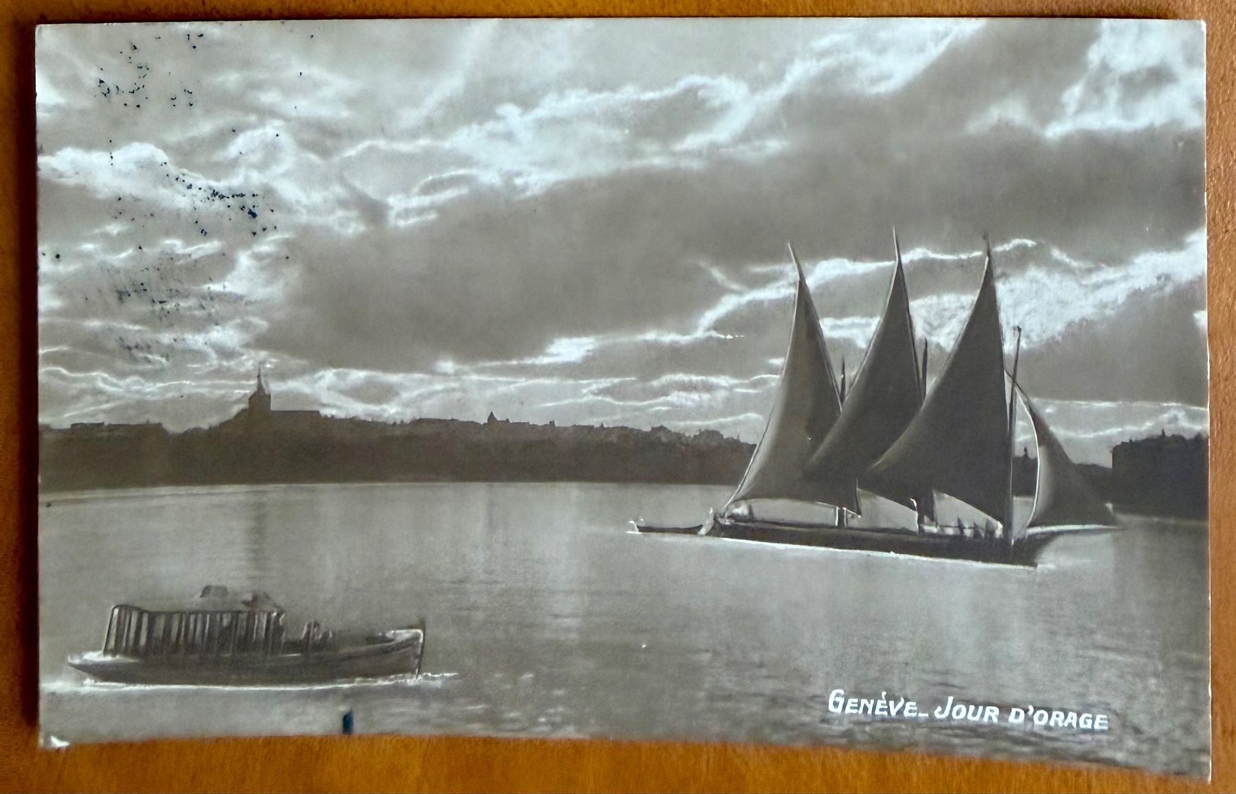 Ansichtskarten: Genève - Mouette & Barque 1915 – Gebraucht aus Lutry von Ediego