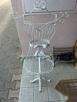 Mannequin buste métal blanc noeud