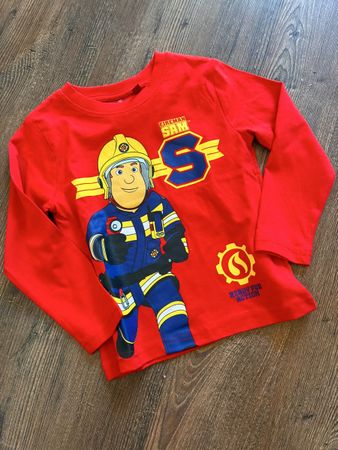 Langarmshirt Gr. 92, Neu, Feuerwehrmann Sam