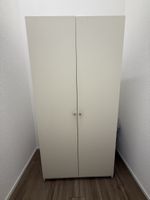 Kleiderschrank weiss mit Kleiderstange gebrauchter Zustand