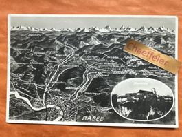 1939 Alte Ansichtskarte Basel & Basel-Landschaft, Rarität!