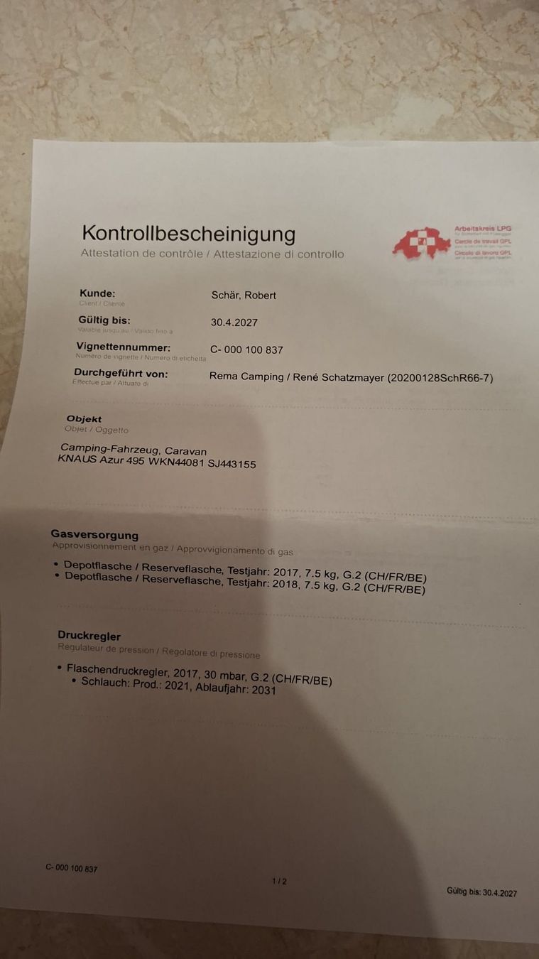 Knaus Veicoli da campeggio: Knaus Wohnwagen ab MFK-top Zustand – Usato da Flumenthal venduto da HoneyMoon.2012 3