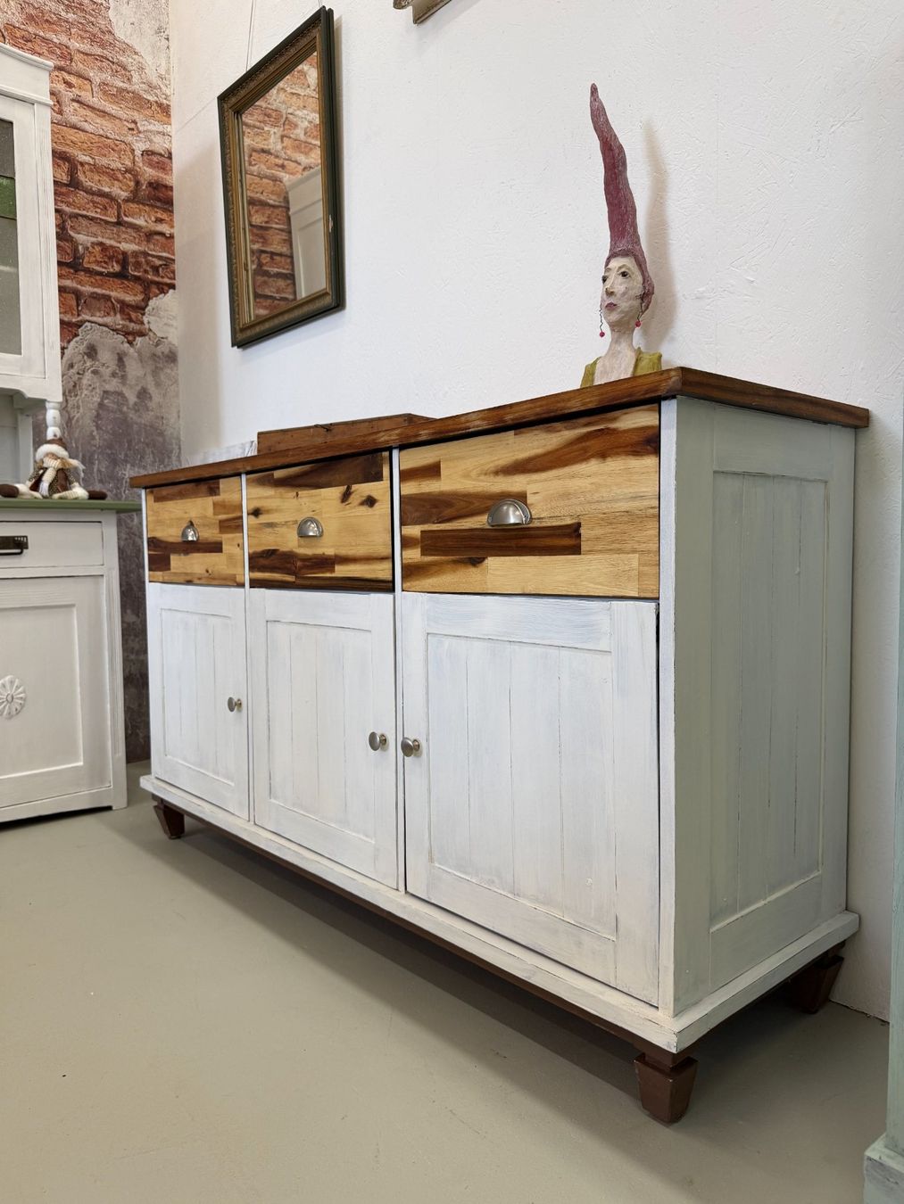 Cassettiere: Sideboard Kommode Sheesham vintage weiss restaurier börnie's – Usato da Dottikon venduto da beni1204 1