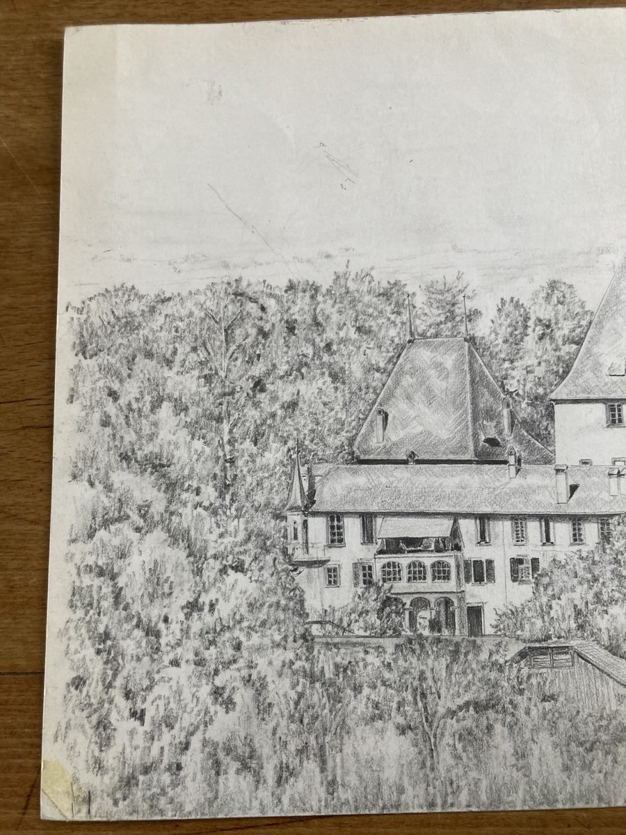 Dipinti: Bleistiftzeichnung vom Schloss Worb – Usato da Münsingen venduto da Rehtre 1