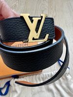 Louis Vuitton Wendegürtel 85cm schwarz/cognac neu