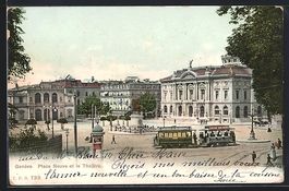 Genève, Place Neuve et le Théâtre, St