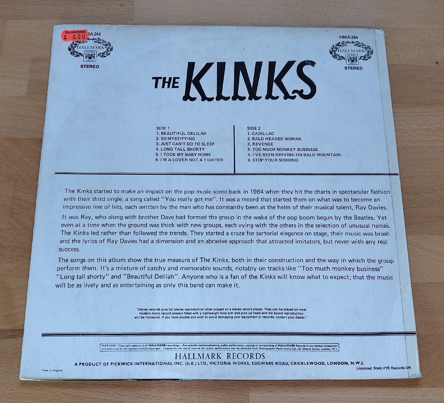 Schallplatten: The Kinks Vinyl LP von 1964 – Gebraucht aus Bonaduz von Gluehwuermchen44 1