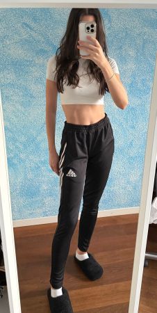 Adidas Sporthose schwarz mit Streifen