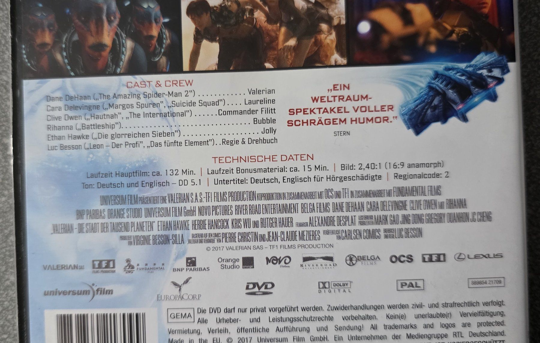 Alle DVDs: DVD Valerian / Luc Besson – Gebraucht aus Oetwil am See von fineli2 1