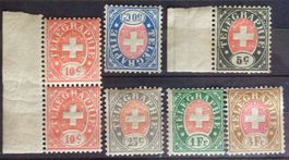 SUISSE 1881: Lot de timbres télégraphie neufs **/*/(*)