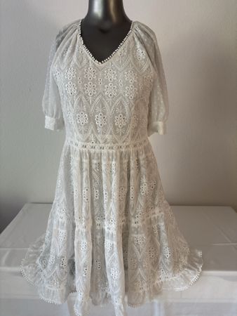 Weisses Sommerkleid von Maje, Grösse 2, Neuwertig!
