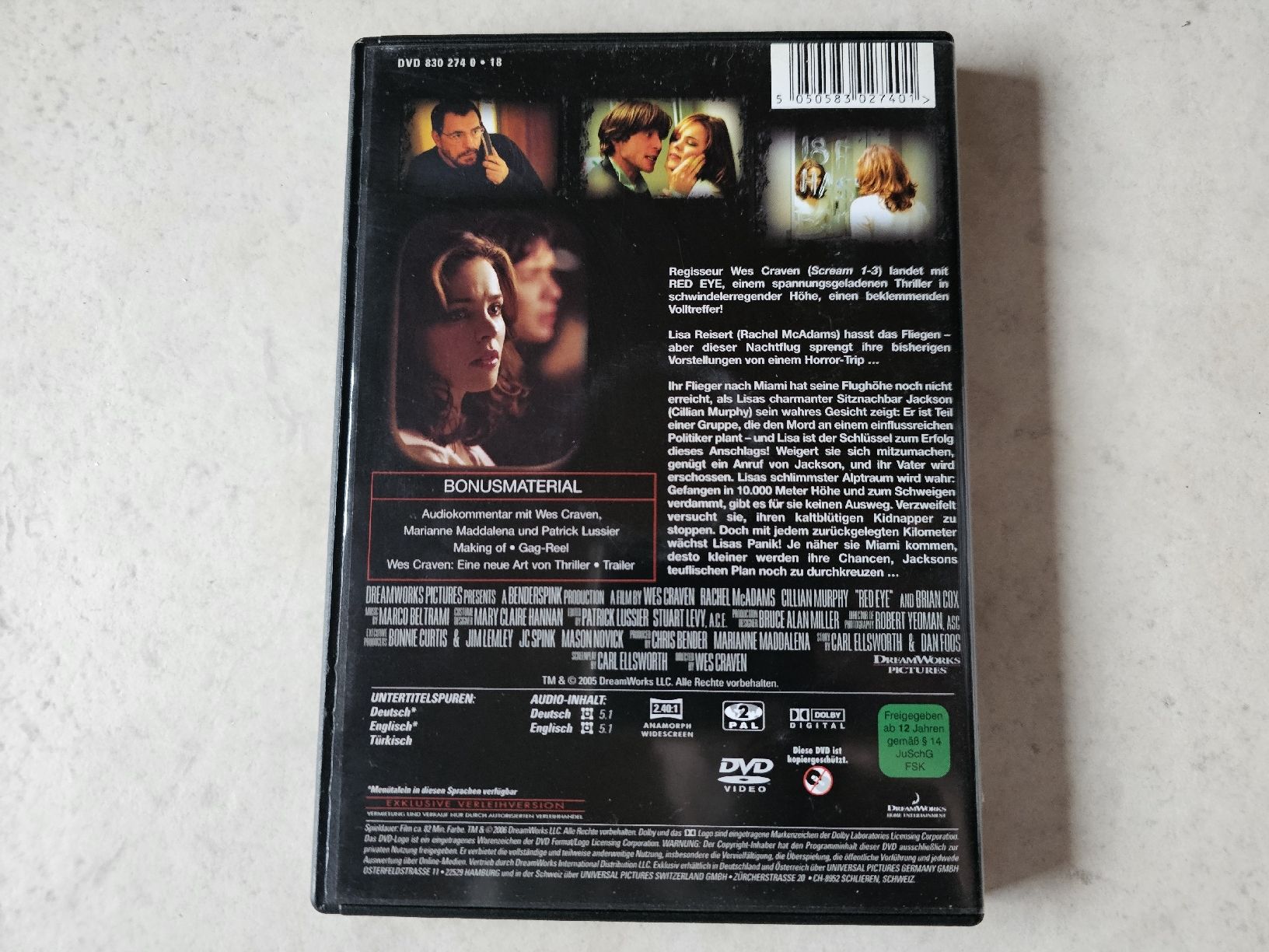 Tutti i DVDs: Red Eye  -  Die Angst fliegt mit – Usato da Schneisingen venduto da backstore24 1