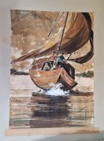 China, antikes Bild, Segler Schiff