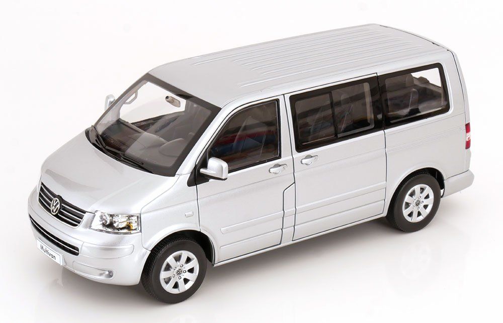 Volkswagen Modellini d'auto: VW T5 Multivan Bus Phase I 2003-2009 silber met.     1:18 – Nuovo e nell'imballaggio originale da Gerlafingen venduto da espero88