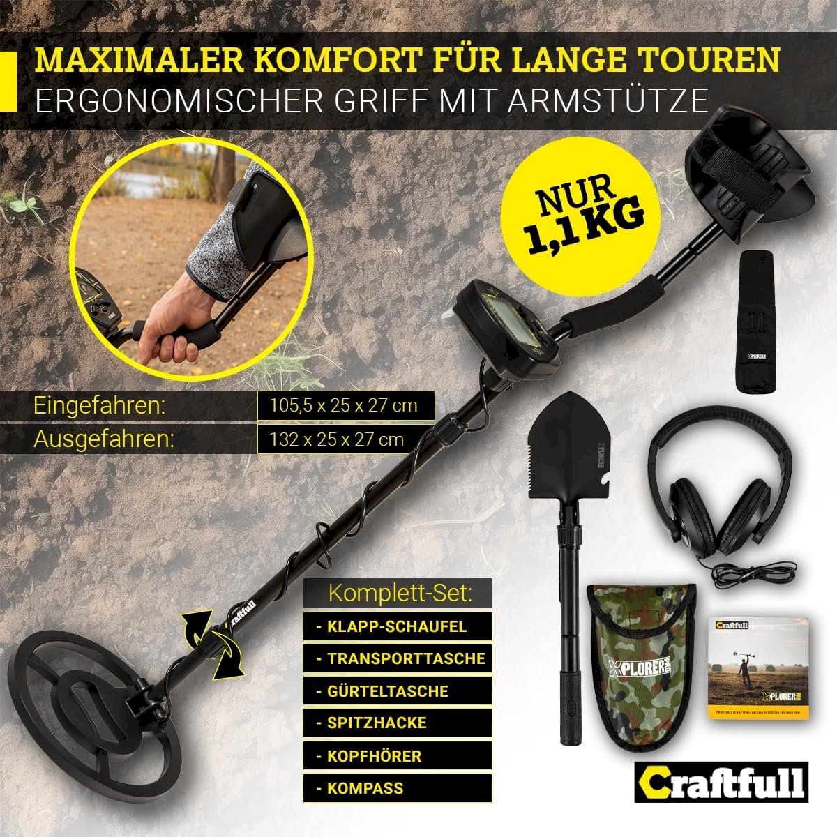Misurare: Craftfull Metalldetektor XPlorer Pro – Nuovo e nell'imballaggio originale da Bottighofen venduto da zaap 6