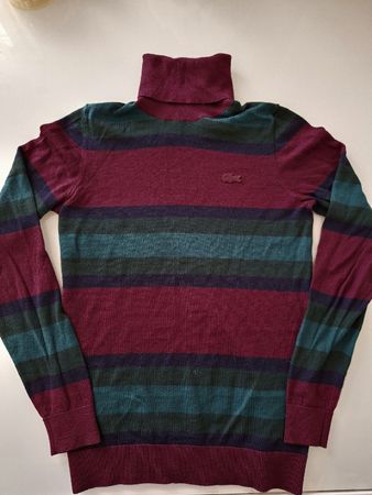 Pull Lacoste leger Homme vintage en laine mérinos extra fine