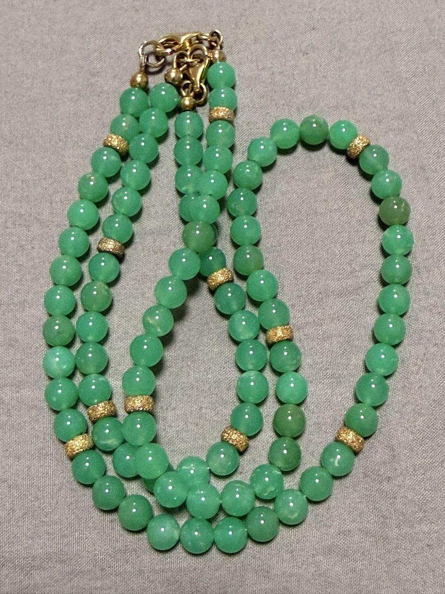 Altri gioielli: Chrysopras Kette und Armband  – Usato da Oberhof venduto da RealStone