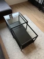 Couchtisch aus Glas und Metall