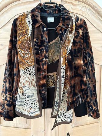 Jacke Betty Barcley GR 38/ Set/ / T-hirt 38 u. Seidentuch