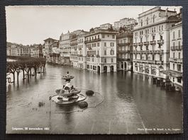 AK Hochwasser LUGANO Unglück 1951