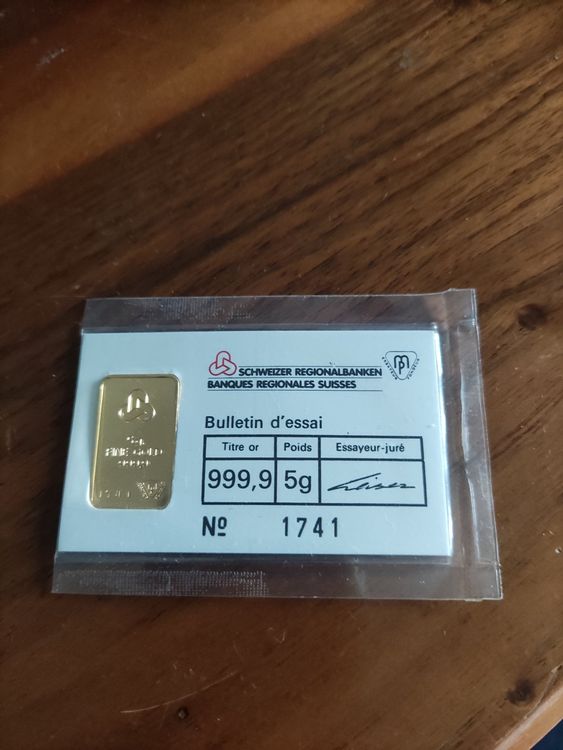 Metalli preziosi: 5g fine gold 999.9 – Usato da Solothurn venduto da Csw1