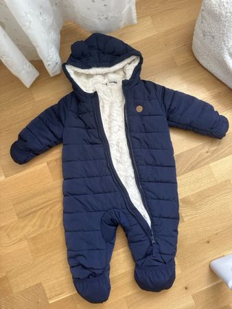 H&M Winter-Anzug blau gefüttert Größe 74