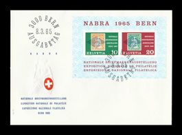 1965 FDC Block NABRA BERN illustriert und ohne Adresse LUXUS