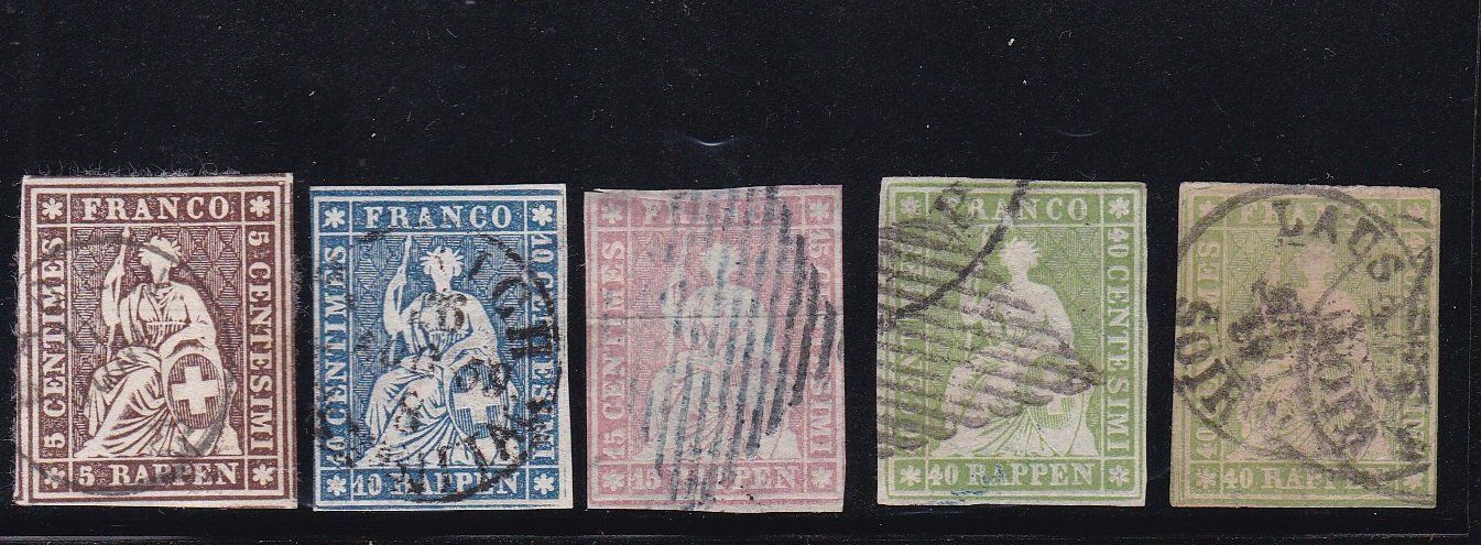 Alle Briefmarken: CH Briefmarken Lot "5 x Strubel" – Gebraucht aus Münchwilen AG von Nesar