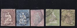CH Briefmarken Lot "5 x Strubel"