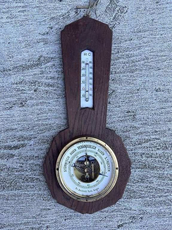 Autres appareils anciens: Barometer mit Thermometer, Lufft – D'occasion à Hellbühl par Saluna01